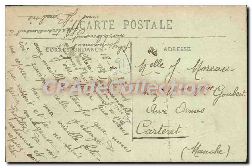 CPA Fontenay St Pere Chateau Du Mesnil — Back