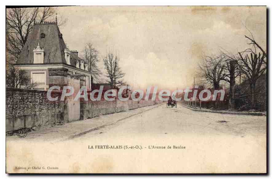 CPA La Ferte Alais L'Avenue De Baulne