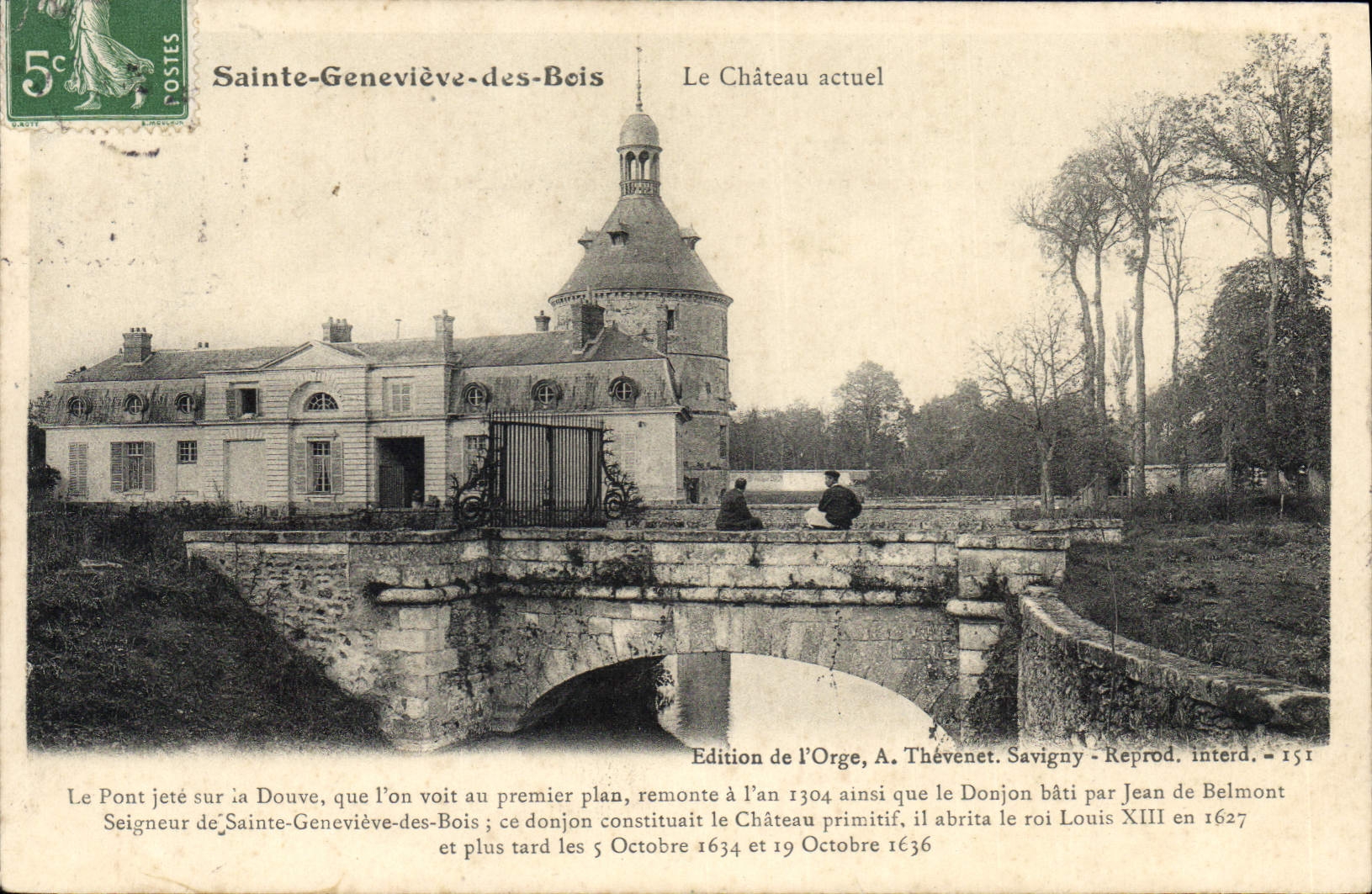 CPA Sainte Genevieve Des Bois Le Chateau Actuel