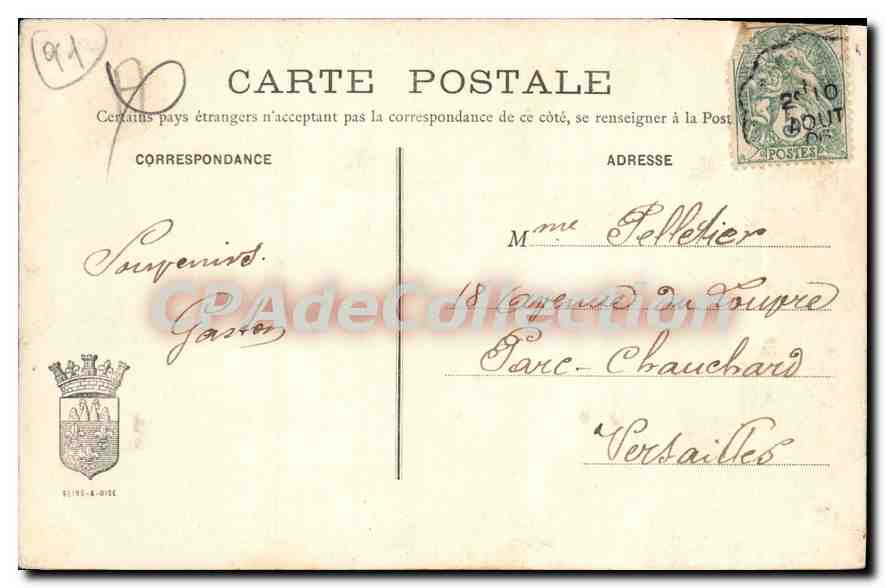 CPA Epinay Sur Orge Chateau De Sillery — Rückseite