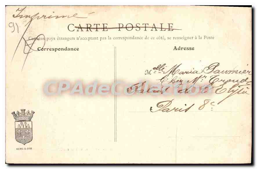 CPA Epinay Sur Orge Sillery Le Château — Rückseite