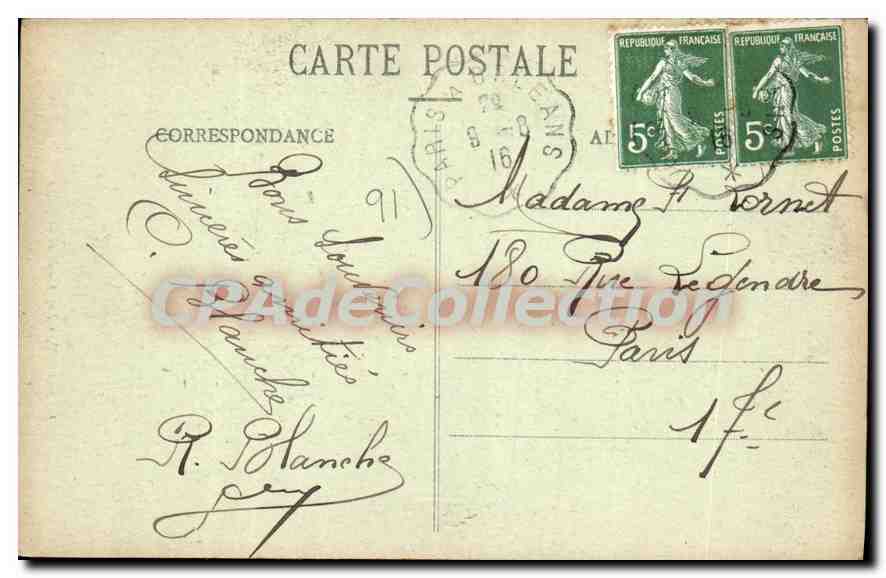 CPA Etrechy Les Bords De La Juine — Back