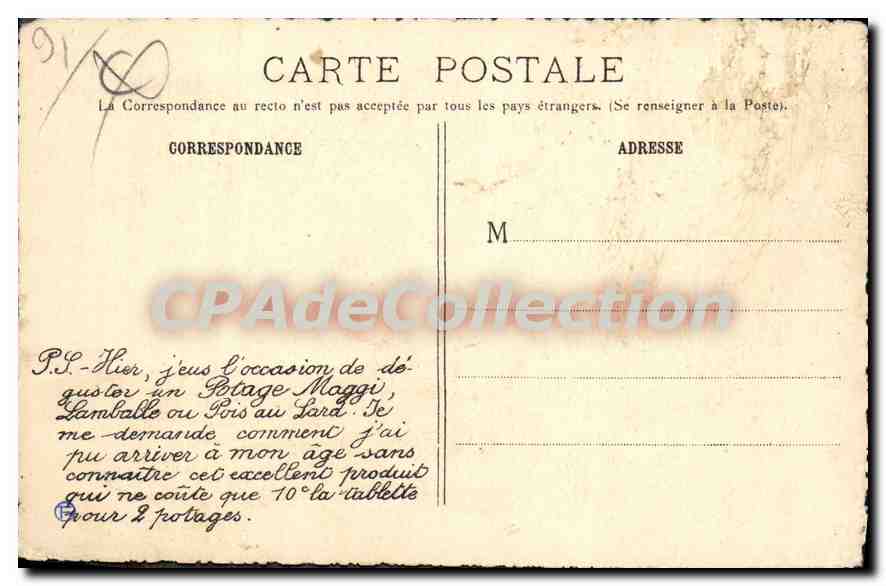 CPA Le Tombeau Du Capitaine Cook Dans le Parc du château de Méréville — Rückseite