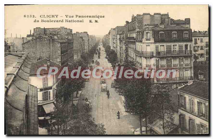 CPA Clichy Vue Panoramique Du Boulevard National