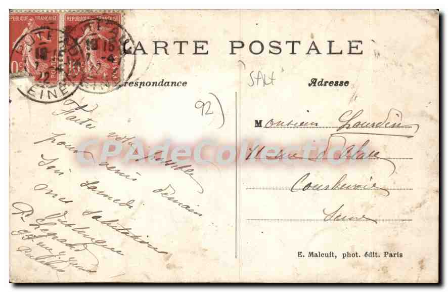 Neuilly-sur-Seine — L'Avenue du Roule — E. M. — n° 3934 — Reverso