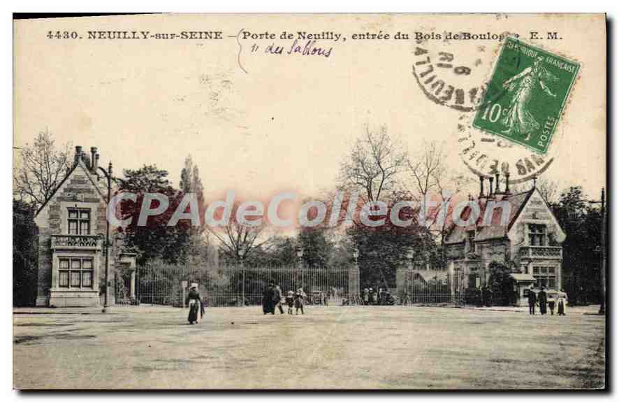 CPA Neuilly Sur Seine Porte De Neuilly Entrée du Bois de Boulogne