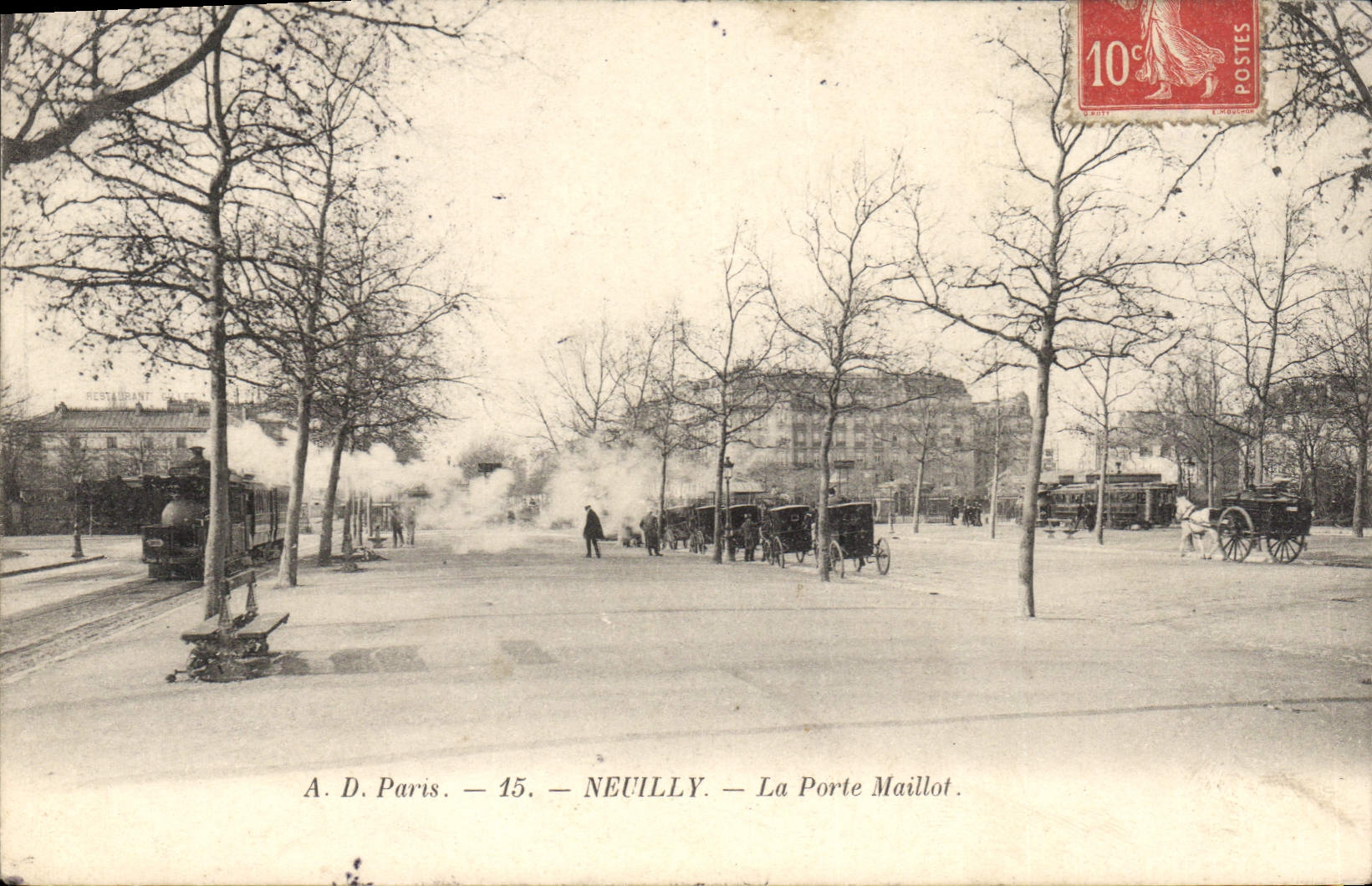 CPA Neuilly Sur Seine La Porte Maillot