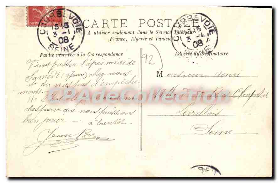 CPA Neuilly Sur Seine La Porte Maillot — Rückseite