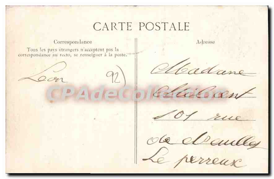 CPA Robinson Une Allee Du Bois A Malabry — Rückseite