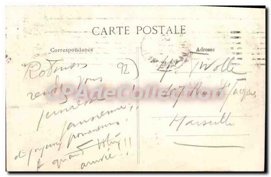 CPA Robinson Etablissement De I'Arbre des roches — Rückseite