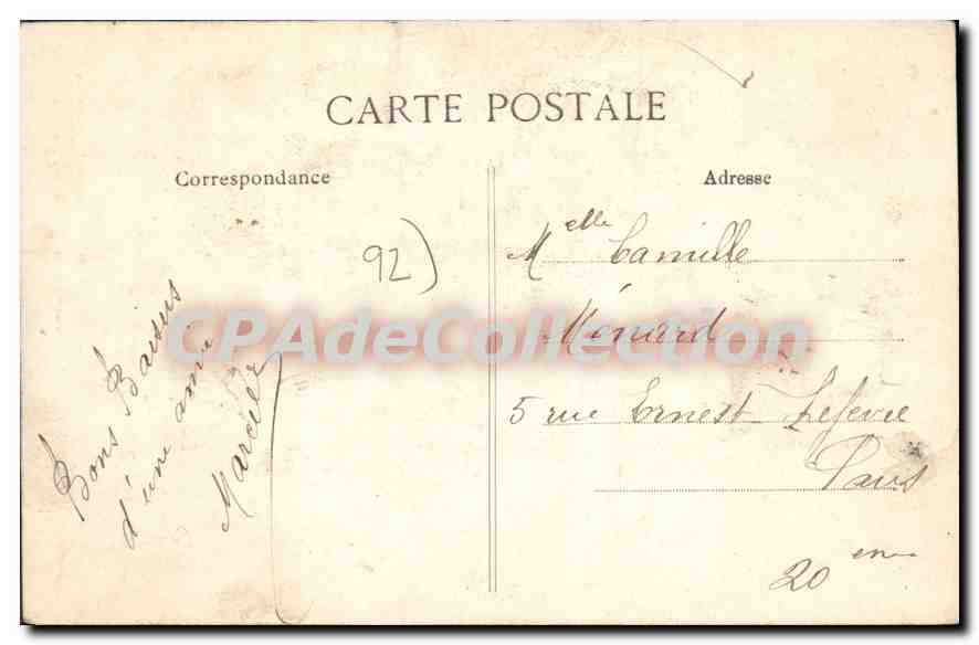 CPA Robinson Etablissement De l'Arbre Des Roches — Rückseite