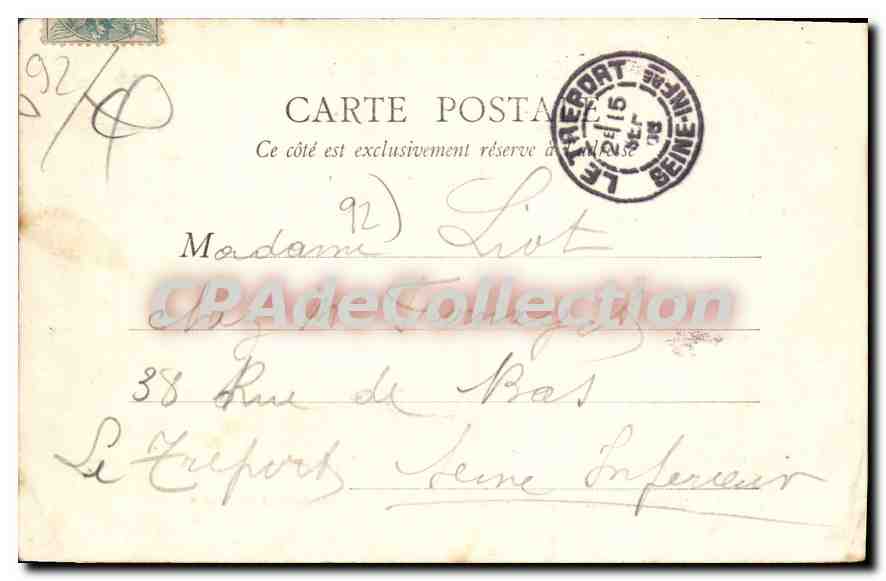 CPA Saint Cloud La Seine Entre Les Ponts De Saint Cloud er de Sèvres — Rückseite