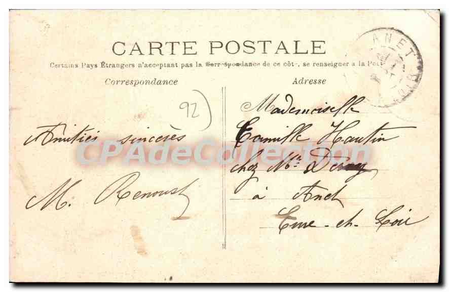 CPA Rueil Vue Generale Et Le Mont Valerien Ile de Chatou — Rückseite