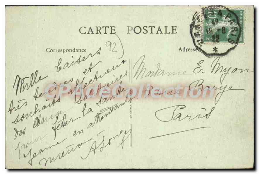 CPA Colombes Moulin Joly — Rückseite