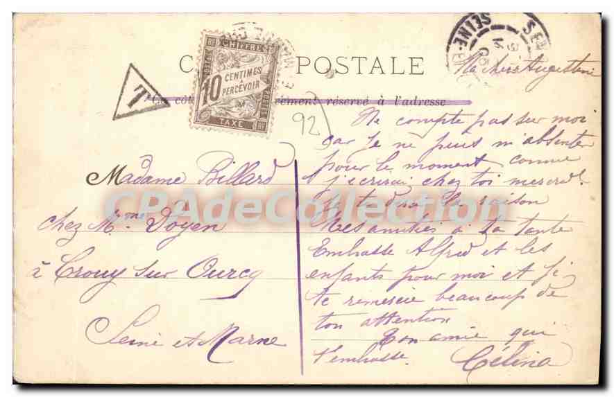 CPA Sevres Vue Generale Des Villas Brancas — Rückseite