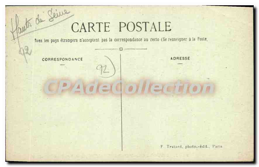 CPA Levallois Perret L'Hopital Anglais — Rückseite