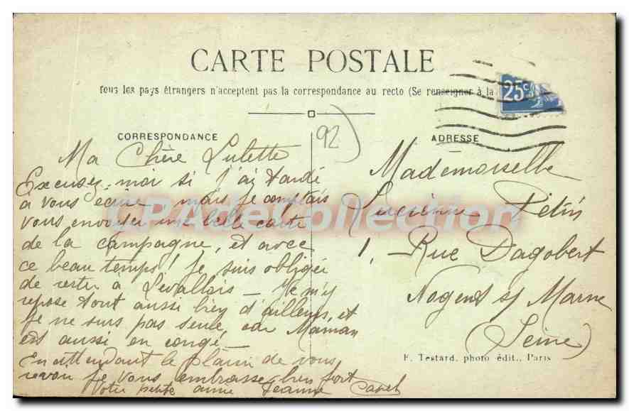 CPA Levallois Perret Place De La Republique — Rückseite