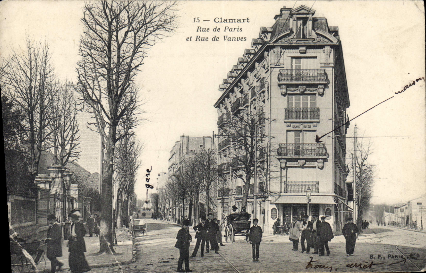 CPA Clamart Rue De Paris Et Rue De Vanves