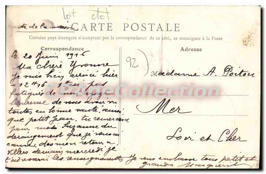 CPA Clamart Rue De Paris Et Rue De Vanves — Rückseite