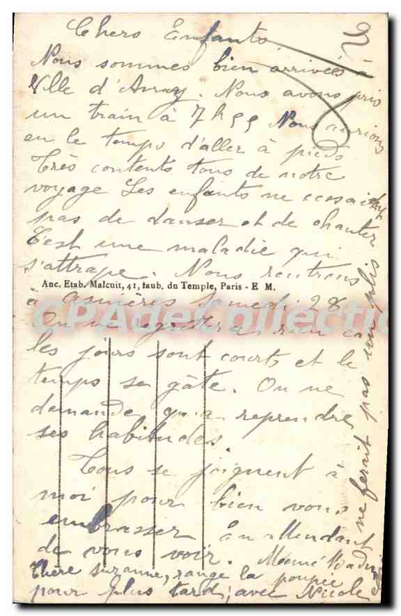 CPA Ville D'Avray La Cabane Corot Au Bord De I'Etang — Rückseite