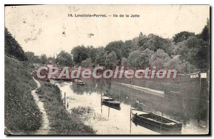 CPA Levallois Perrret Ile De La Jatte