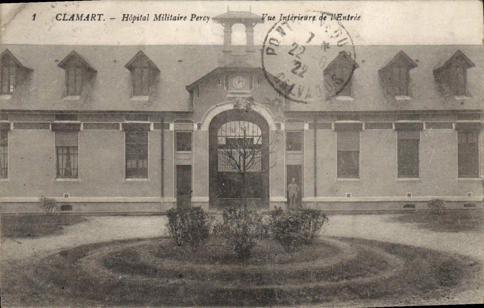 CPA Clamart Hopital Militaire Percy Vue Interieure De I'Entree