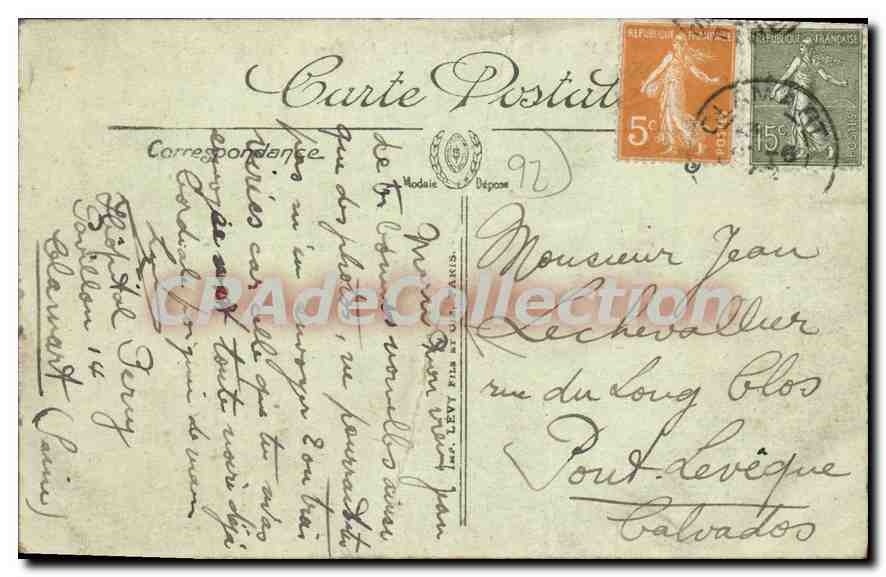 CPA Clamart Hopital Militaire Percy Vue Interieure De I'Entree — Rückseite