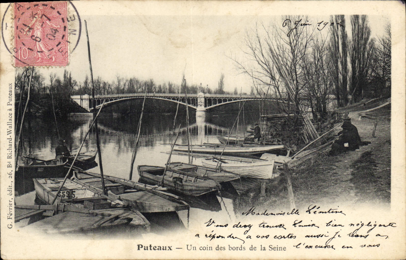 CPA Puteaux Un Coin Des Bords De la Seine
