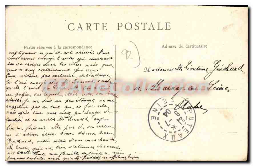 CPA Puteaux Un Coin Des Bords De la Seine — Rückseite
