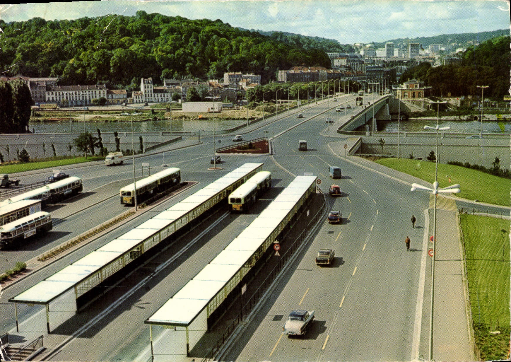 CPSM Boulogne Billancourt Rond Point Du Pont De Sevres
