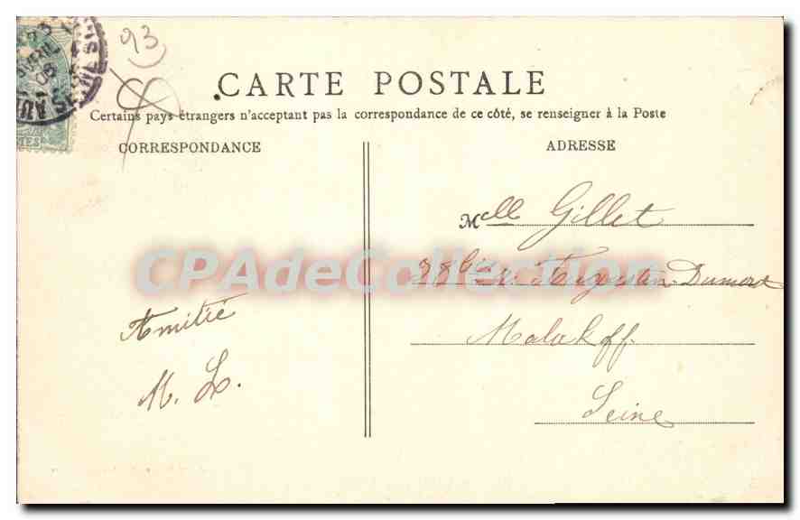 CPA Aubervilliers Justice De Paix — Rückseite