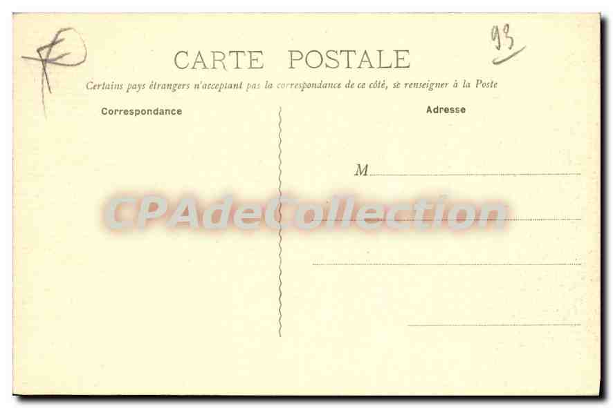 CPA Aubervilliers Salle Des Fetes — Rückseite