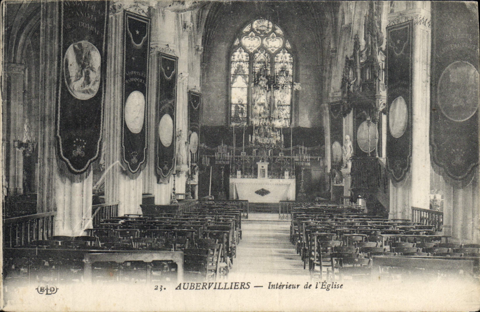 CPA Aubervilliers Interieur De I'Eglise