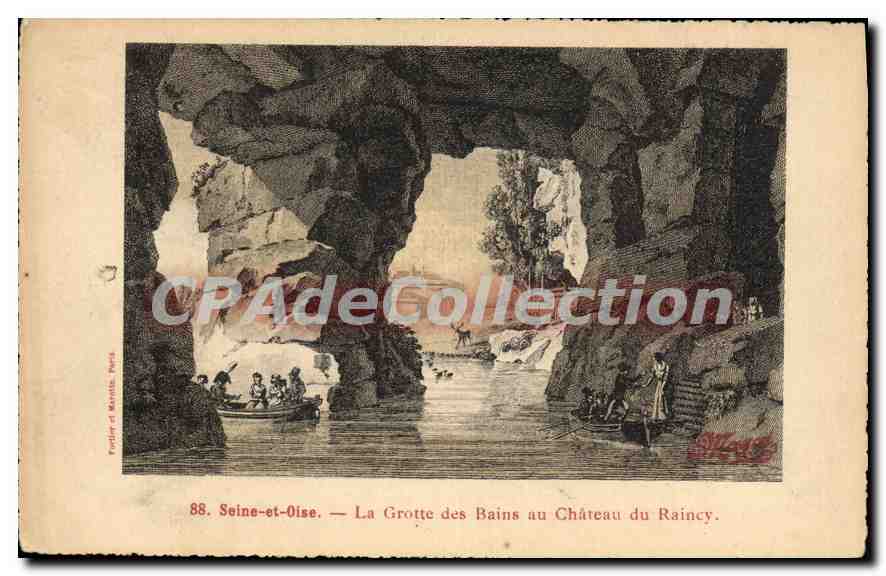 CPA Seine Et Oise La Grotte Des Bains Au Chateau Du Raincy