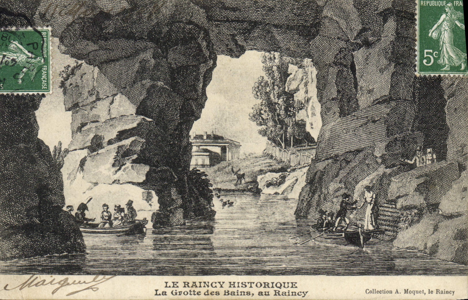 CPA Le Raincy Historique La Grotte Des Bains Au Raincy