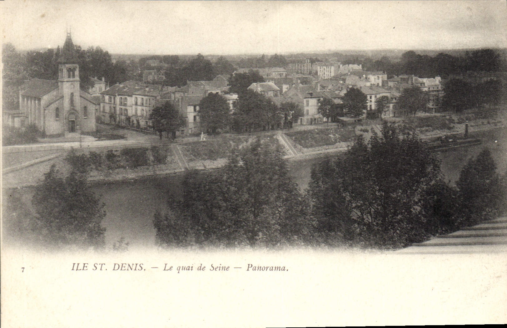 Ile Saint-Denis — Le quai de Seine — Panorama — éditeur inconnu, n°7