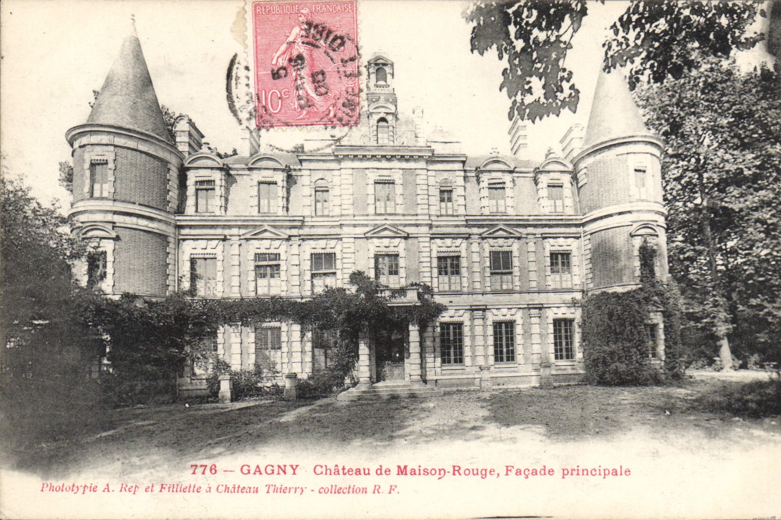 CPA Gagny Chateau De Maison Rouge Facade Principale