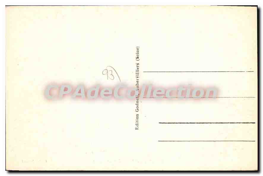 CPA La Courneuve La Mairie — Back