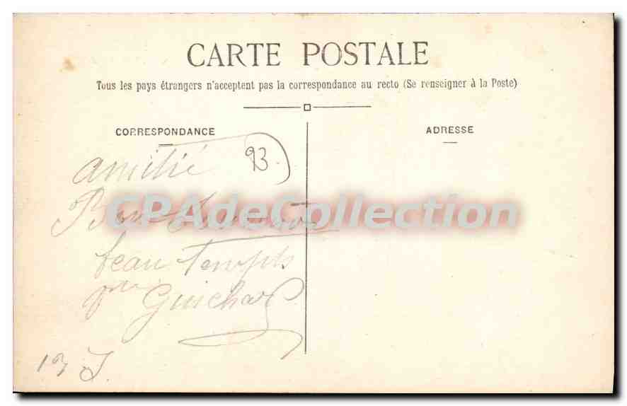 CPA Souvenir Notre Dame Des Anges CLICHY-sous-BOIS — Back