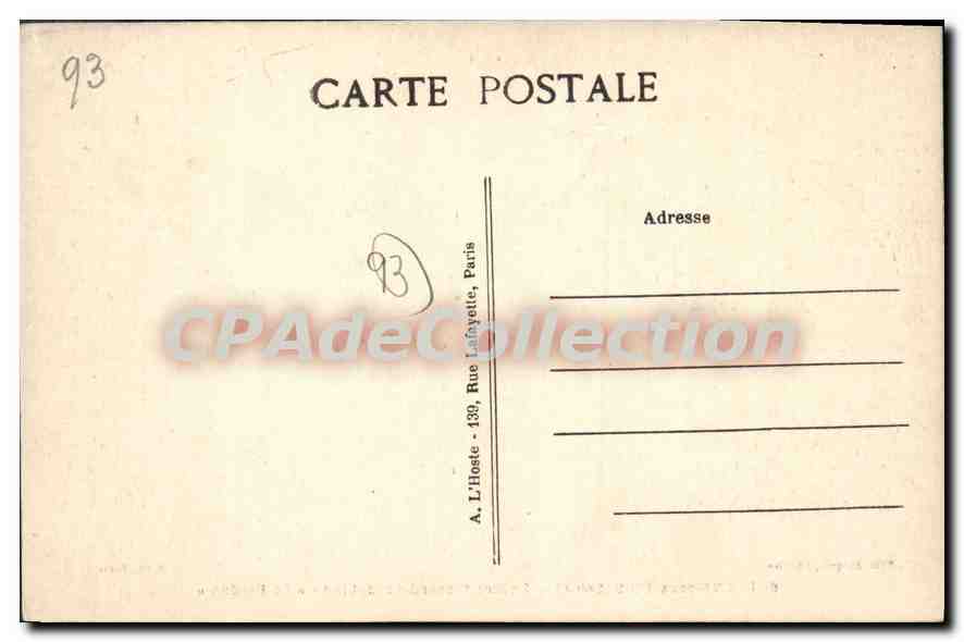 CPA Rosny Sous Bois Square Richard Gardebled Le Pardon — Rückseite