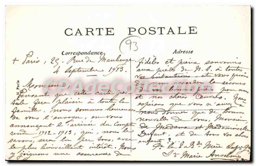 CPA Villepinte Jeanne D'Arc Dans Le Parc — Rückseite