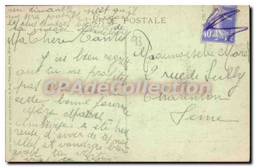 CPA Sanatorium De Villepinte La Chapelle — Rückseite