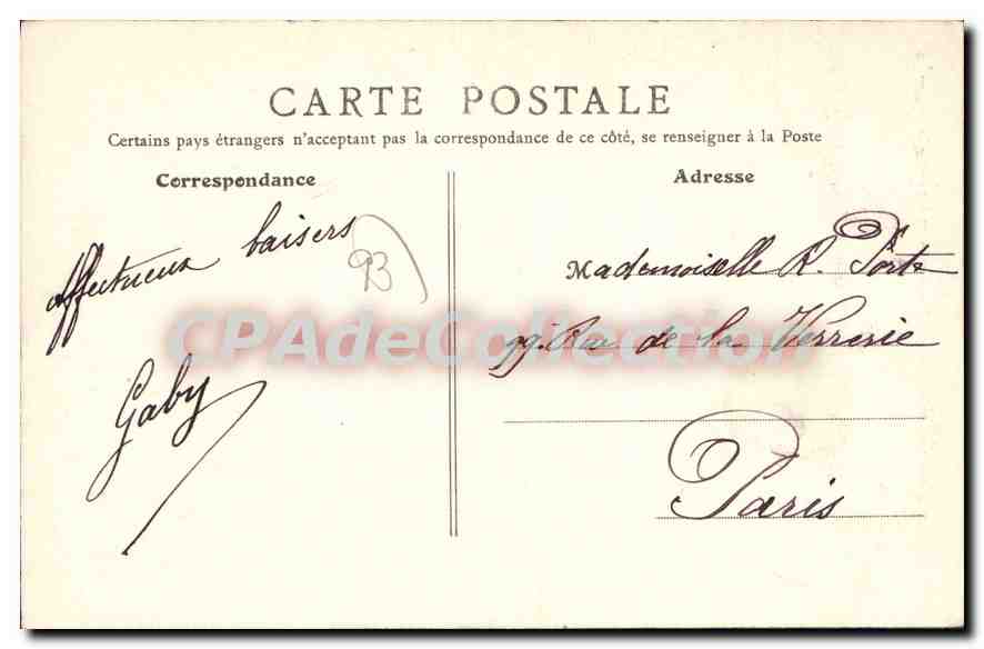 CPA Noisy Le Grand Avenue Maintenon Rond Point — Back