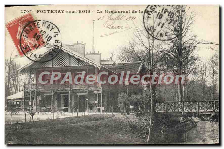CPA Fontenay Sous Bois Le Restaurant De La porte jaune