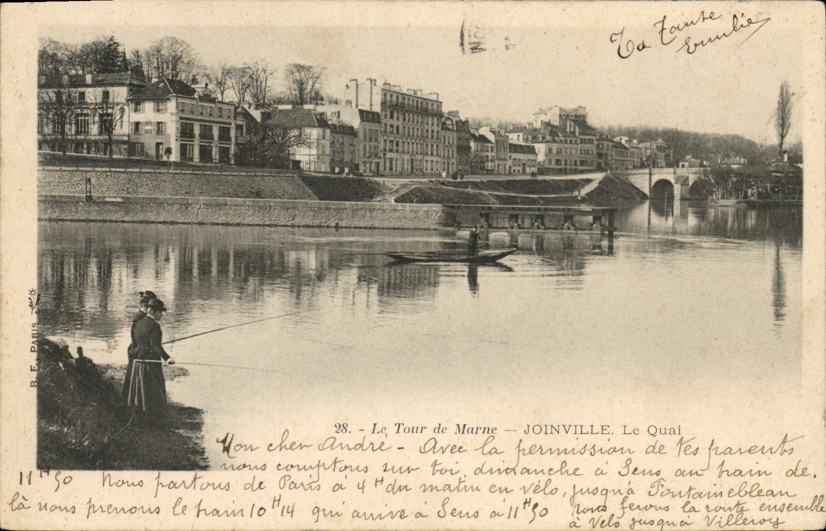 CPA Joinville Le Quai Le Tour De Marne