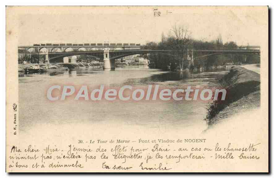 Le Tour de Marne — Pont et Viaduc de NOGENT — B. E. Paris, n°30