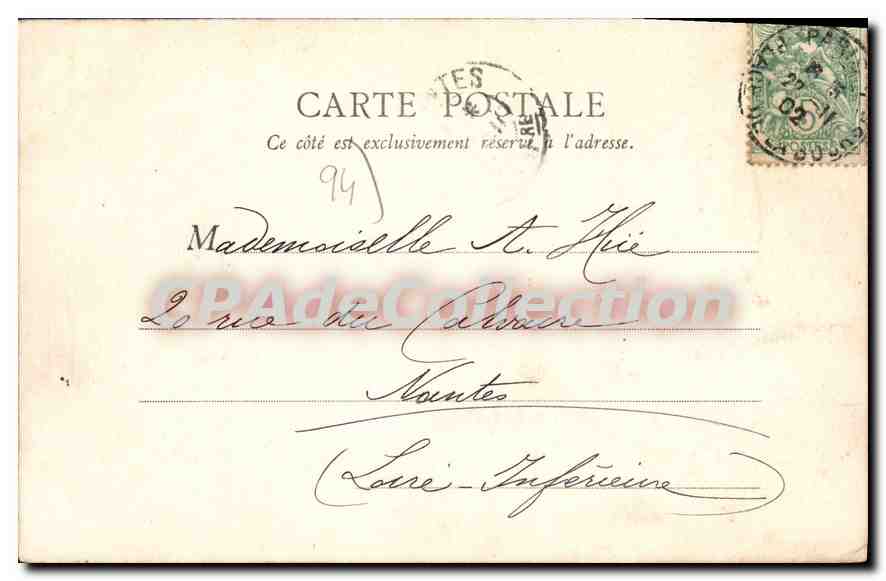 Le Tour de Marne — De NOGENT à JOINVILLE. Coteau de Fontenay — B. F., PARIS, n°17 — Verso