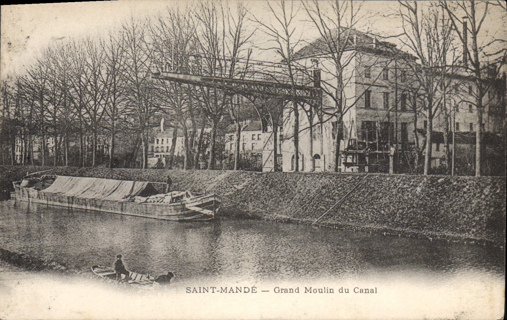 CPA Saint Mande Grand Moulin Du Canal