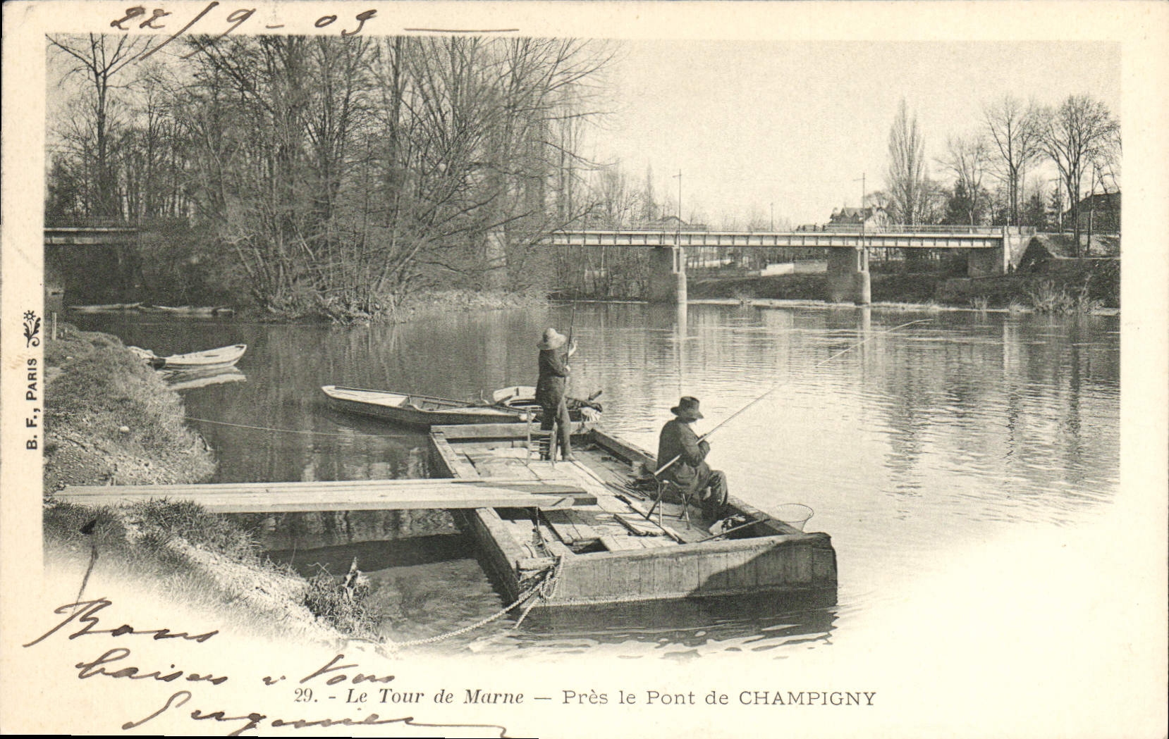 Le Tour de Marne — Près le Pont de CHAMPIGNY — B.F. PARIS