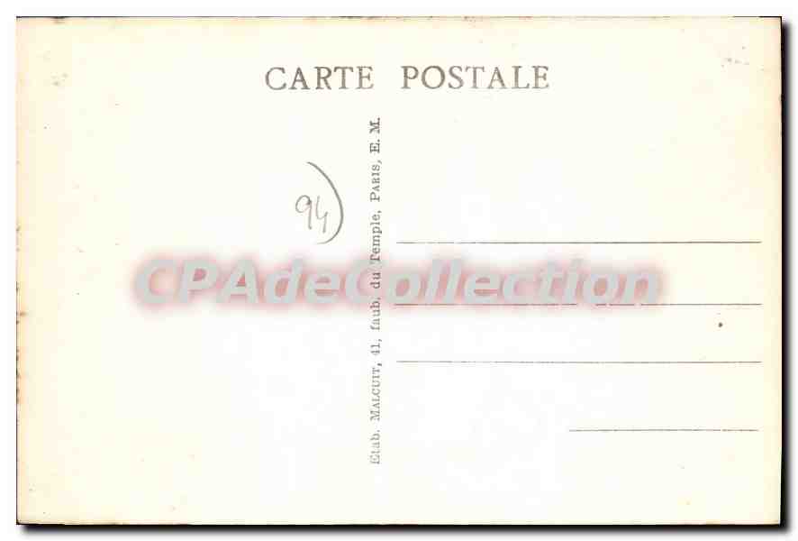 CPA La Varenne Les Coteaux Les Bords De La Marne — Back